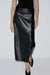 FAUX LEATHER PENCIL SKIRT - LIMÉ