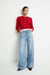 COTTON-VISCOSE WIDE LEG JEANS