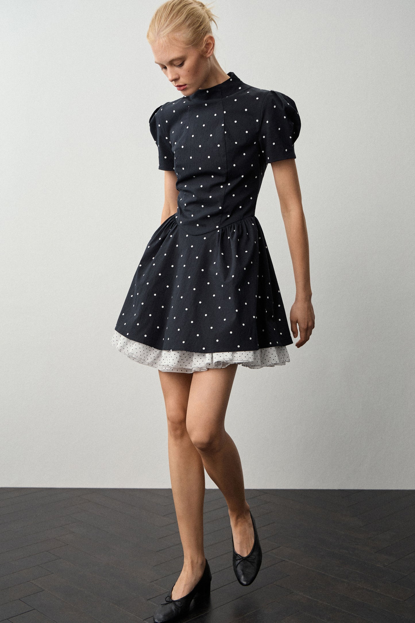 RUFFLED MINI DRESS