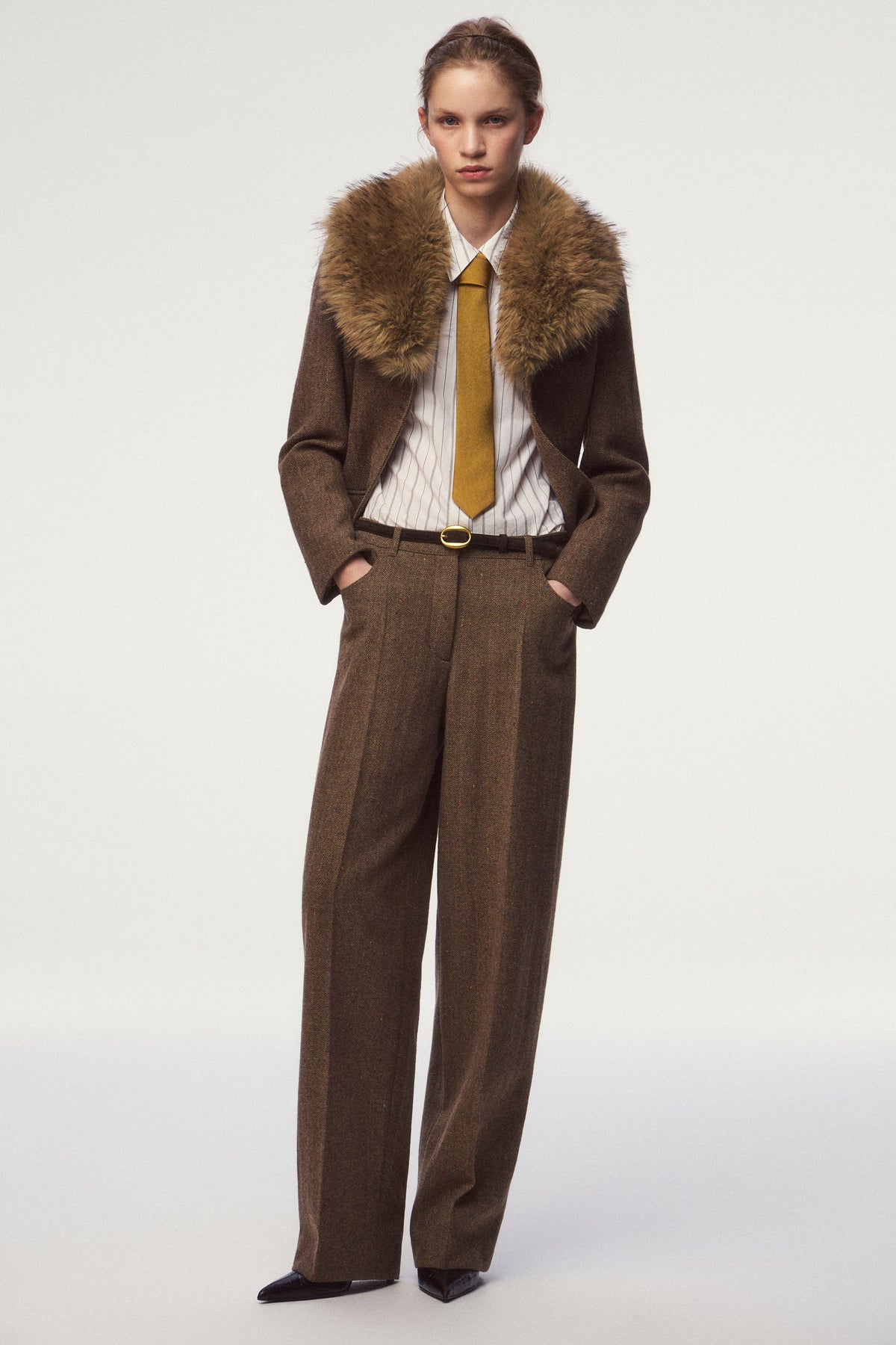 SUEDE SHEEP LEATHER BELT - LIMÉ