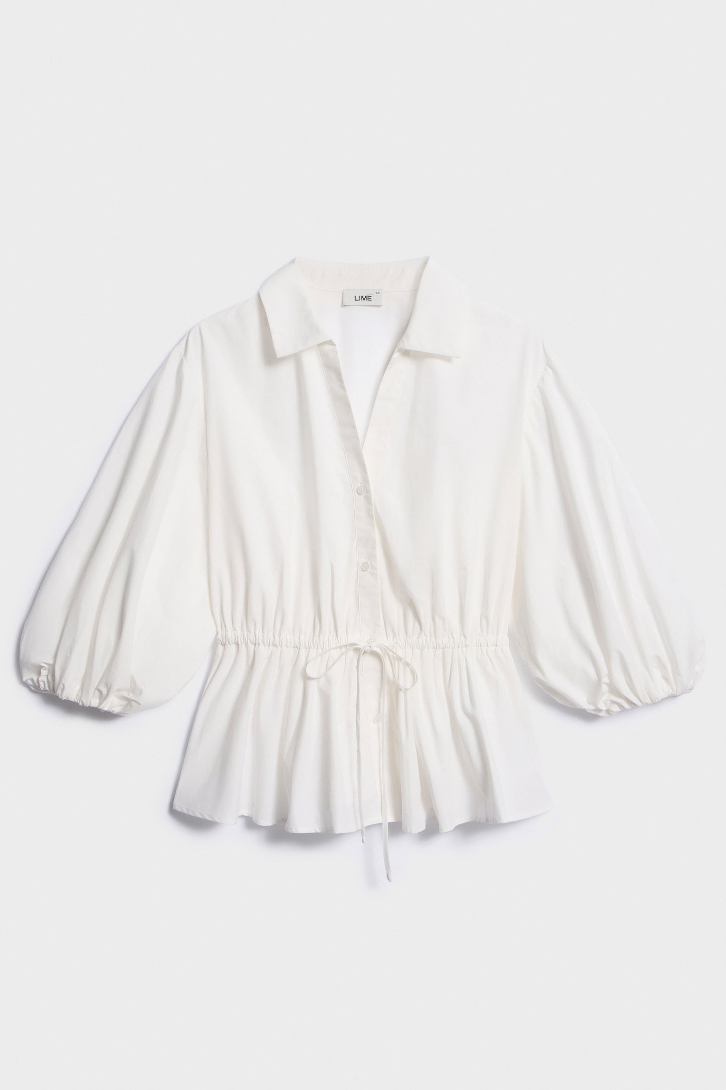 DRAPED COTTON BLOUSE