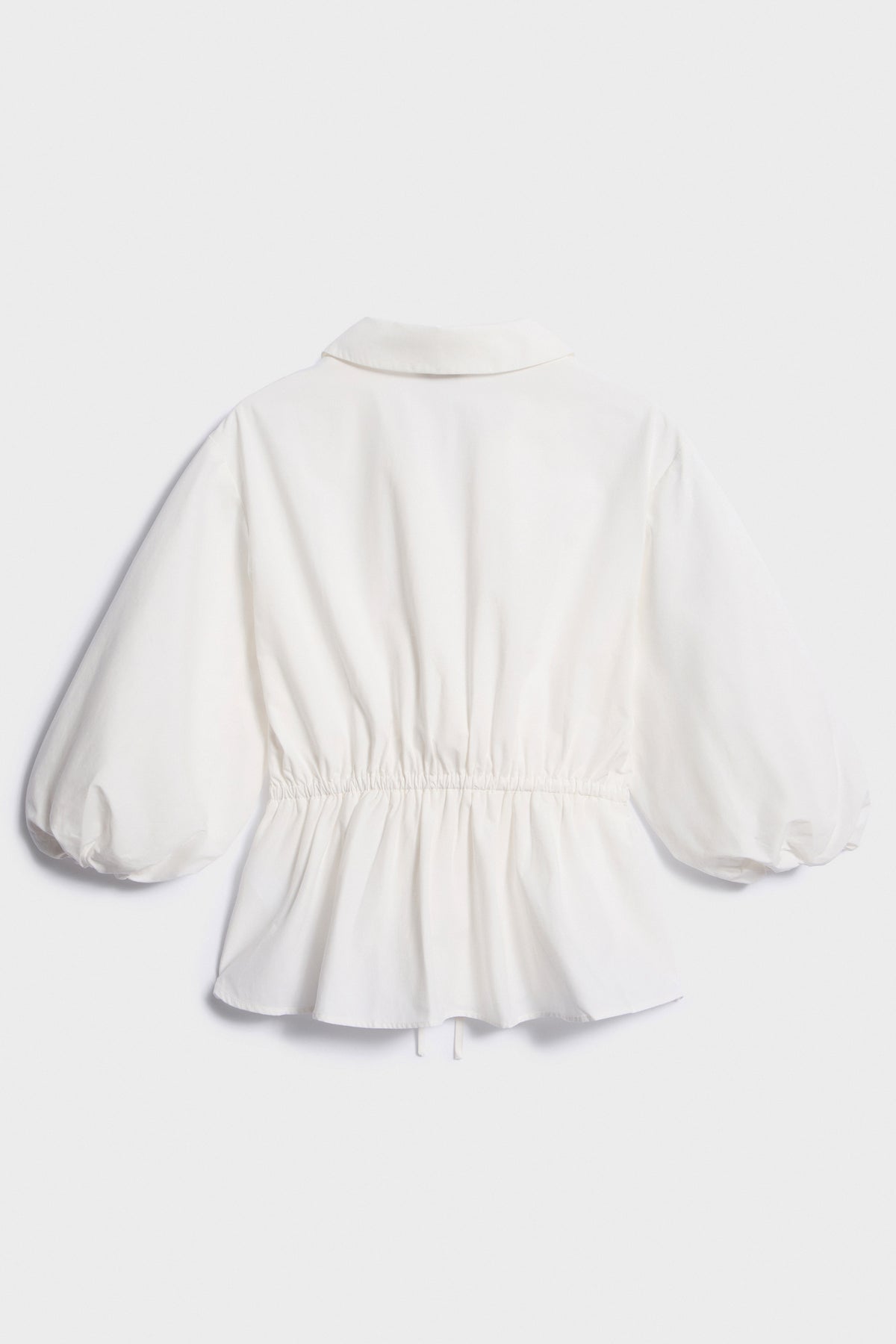 DRAPED COTTON BLOUSE
