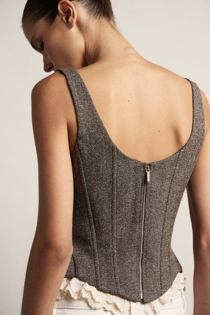 GRAY BROWN MELANGE